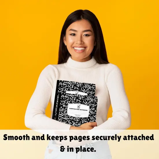 4E's Novelty Composition Notebooks 4 Pack for Notetaking, Office Supplies Back to School Supplies, Bulk Notebooks for School (College Ruled) {5}