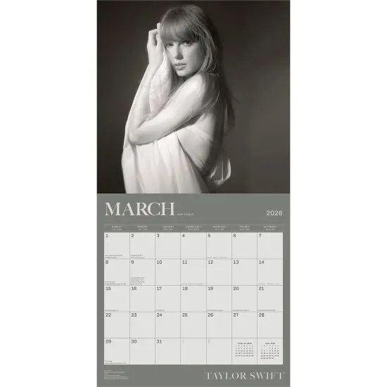 Taylor Swift OFFICIAL | 2026 12 x 24 Inch (Hanging) Monthly Square Wall Calendar {3}