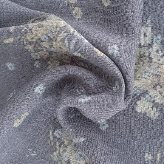 1 Yard Lightweight Warm Gray Rayon Crinkle Fabric for Dresses Skirts Blouses and Apparel 50/52" Width {1}