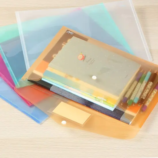 10 Pack Plastic Envelopes with Snap Closure {5}