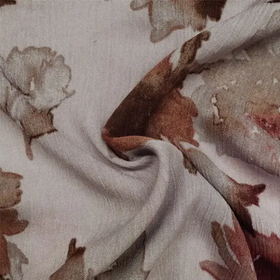 1 Yard Rose Dust Rayon Crinkle Textile Lightweight with Flowing Drapey Texture for Dresses Blouses and Skirts 50/52 Inch Width {1}