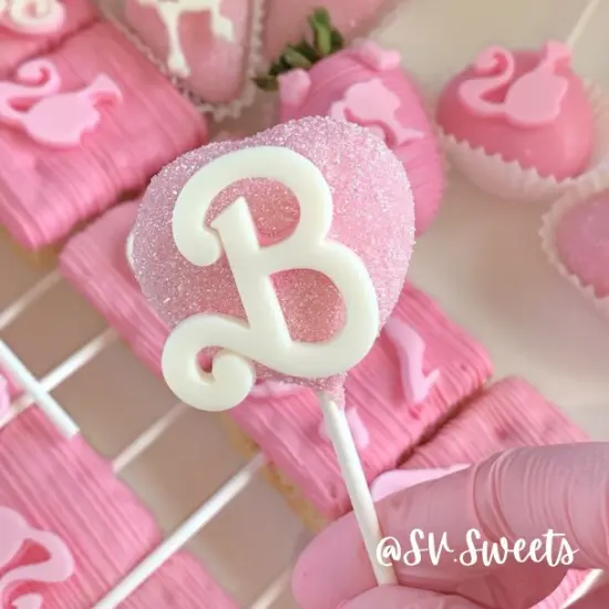 Doll Letter Barbie Doll Silicone Mold or CookieFondant cutter Debossed 2 sizes {6}