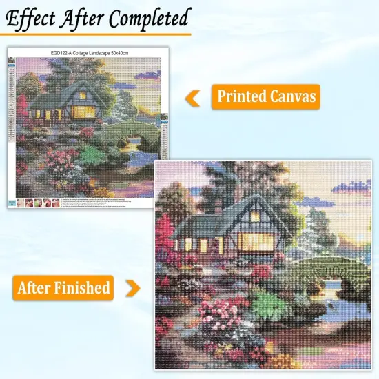 5D Cottage Landscape Diamond Painting Kits for Adults {2}