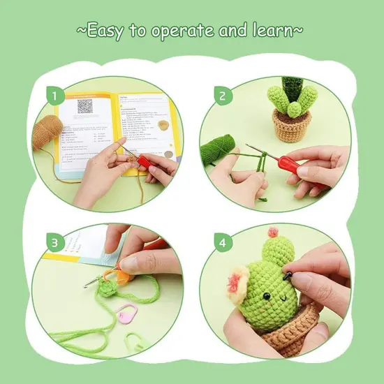 DIY Cactus Plants Crochet Kits {3}