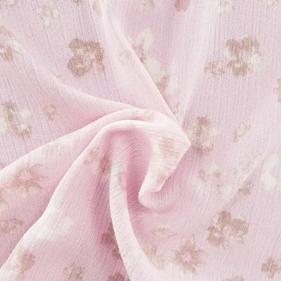 1 Yard Rayon Crinkle Crepon Fabric Pink Lightweight Apparel Material 50/52 Inches Width {1}