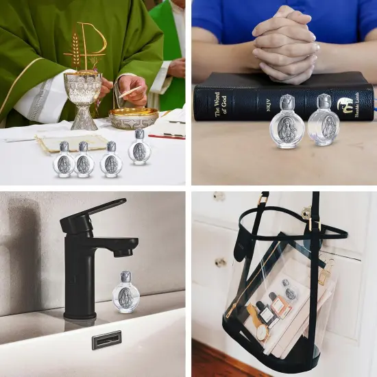12PCS Glass Holy Water Bottle - 0.5 floz (Mary) {5}