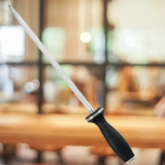 ZWILLING 10-inch Sharpening Steel with Stainless Steel End Cap {4}