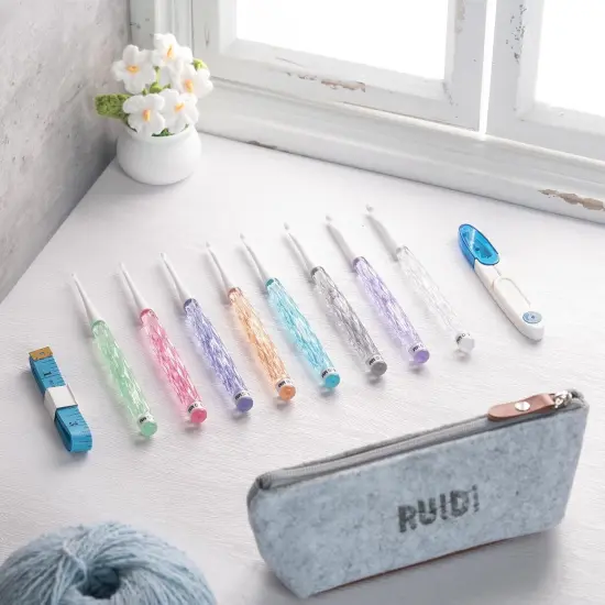 8 Pcs Crochet Hooks Set {1}