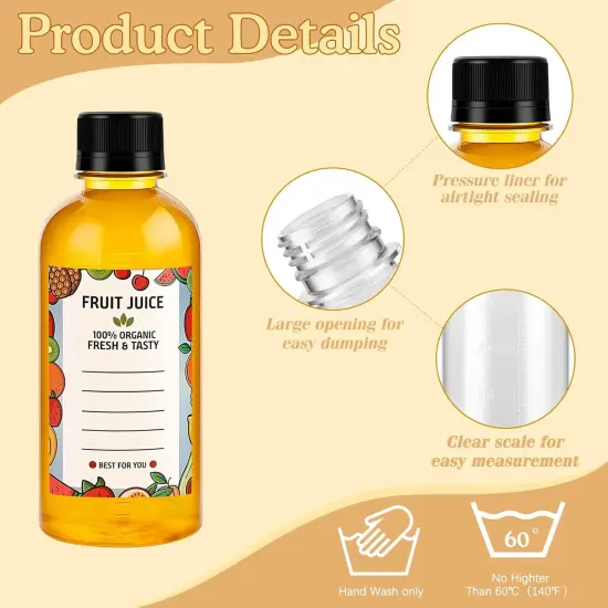 48pcs 8oz Plastic Juice Bottles with Caps {4}