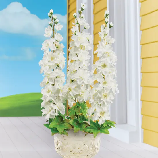 Collections Etc Gorgeous Artificial Delphinium Bushes - Set of 3 {1}