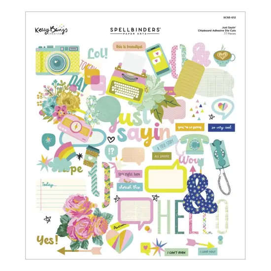 Spellbinders Chipboard Die Cuts by Kelly Bangs-Just Sayin' {1}