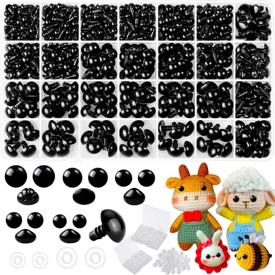 1000 Pcs Safety Eyes and Noses for Crochet {1}