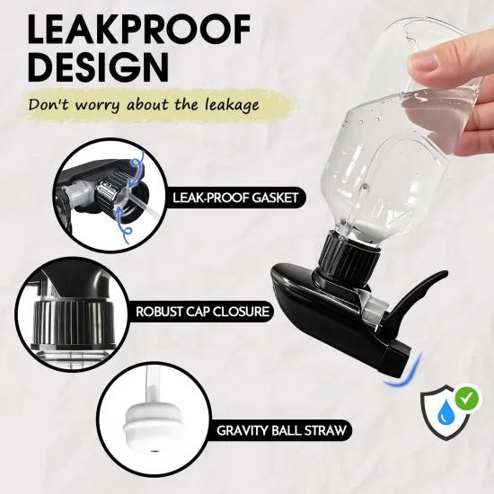 2 Pack 360&deg; Plastic Spray Bottles - 10 oz/300 ml (Clear) {5}