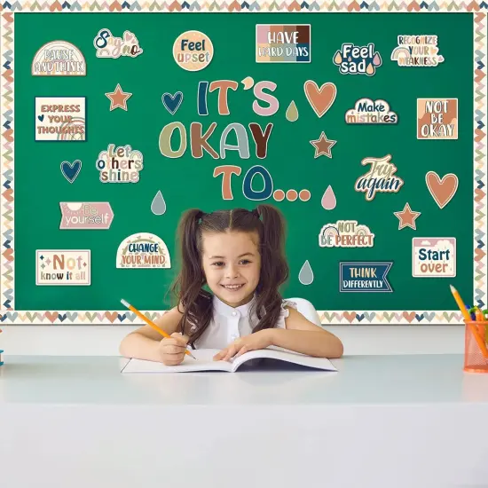 Mental Health Posters It's Okay to Boho Bulletin Board Set {5}