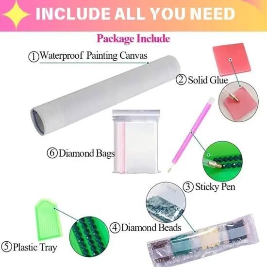 5 Pack of Diamond Art Kits for Adults {5}