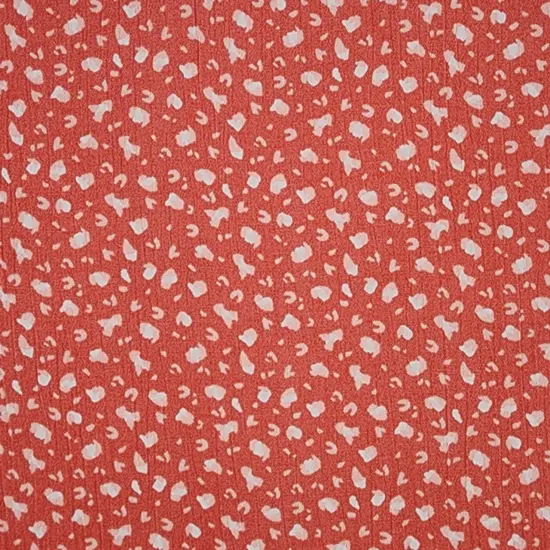 1 Yard Rayon Crinkle Burnt Coral Woven Fabric 50/52&Prime; Wide {2}