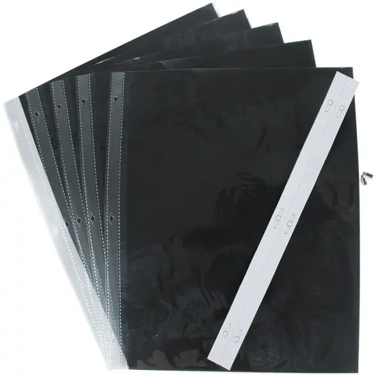 Pioneer Universal Top-Loading Page Protectors 5/Pkg-12"X15" (W/Black Inserts) {3}