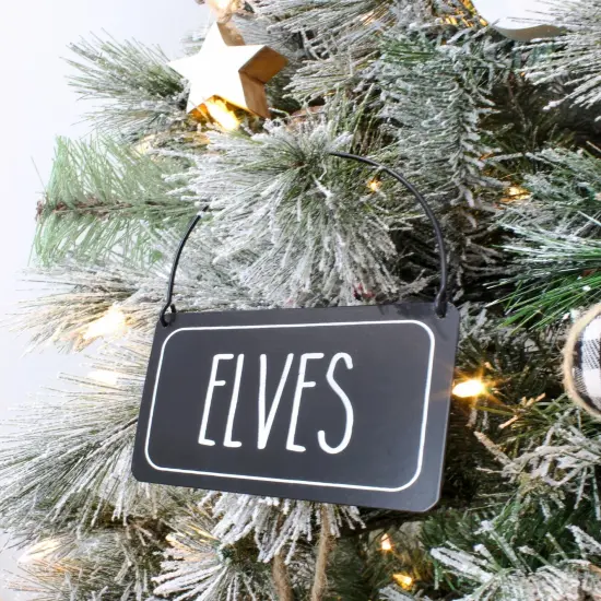 Black Rustic Christmas Ornaments 6ct Farmhouse Tree Decor Set {3}