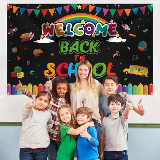 Welcome Back to School Backdrop Banner {5}