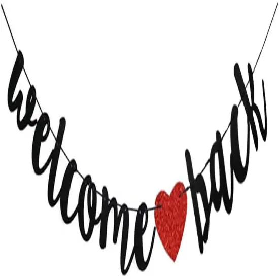 Welcome Back Banner Black Back to School {1}