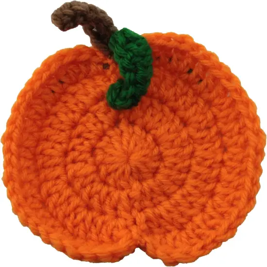 2PCS Fall Pumpkin Coaster Handmade Crochet Drink Coaster Woven Pumpkin {1}