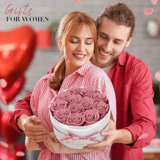 12 Preserved Roses in Box Forever Flowers {4}