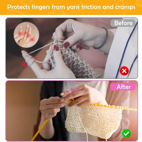 2PCS Gold Adjustable Yarn Tension Ring {3}