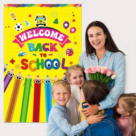 Back to School Door Banner - Yellow {5}