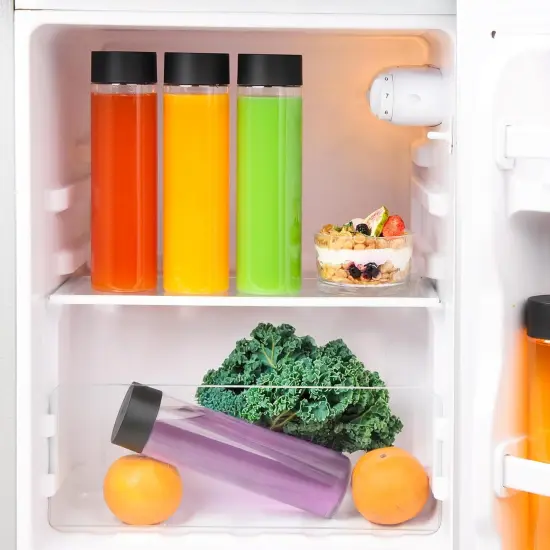 12 Pack 13.6 OZ (400 ml) Clear PET Plastic Juice Bottles {5}