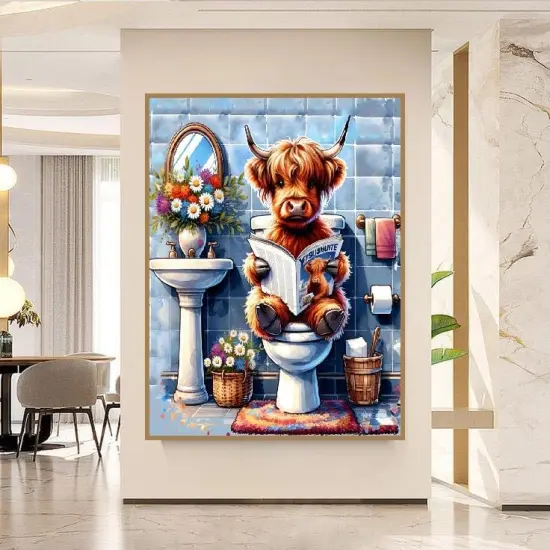 Highland Cow Diamond Painting Kits for Adults 12x16Inch {3}