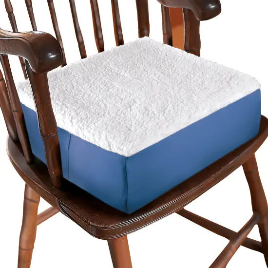 Collections Etc High Pile Fleece Extra Thick Foam Chair Cushion {2}