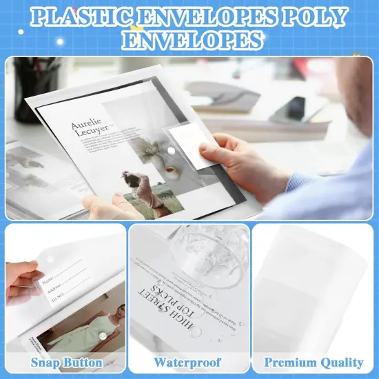 50 Pcs Plastic Poly Envelopes {3}