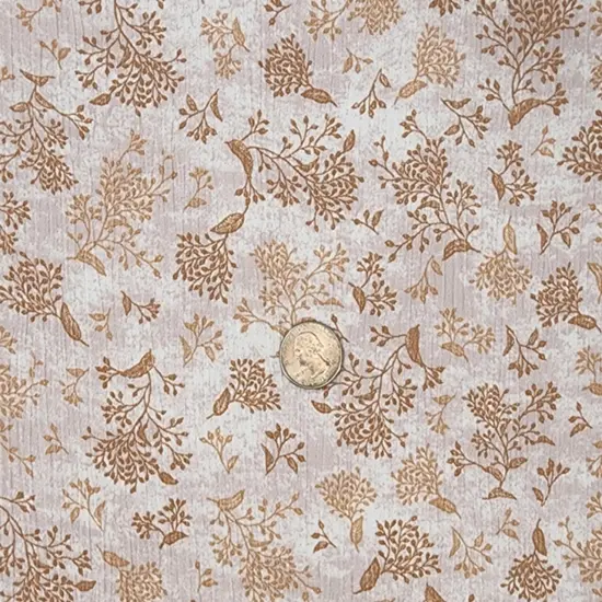 1 Yard 50/52" Taupe 100% Rayon Crinkle Fabric Lightweight 125 GSM Textured Crepon {1}