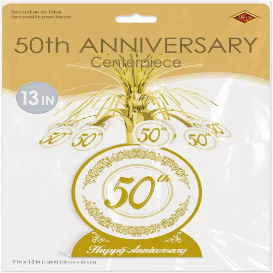 50th Anniversary Centerpiece Party Accessory (1 count) (1/Pkg) {5}