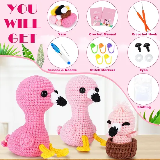 Flamingo Family Crochet Kits {5}