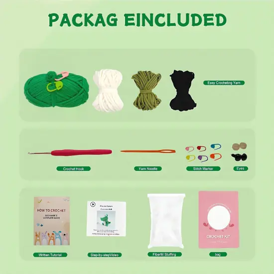 Crocodile Crochet Kit for Beginners {4}