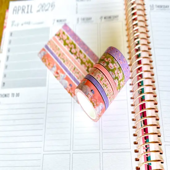 Easter Bunnies Grass Spring Washi Tape Set April 2025 - W129 {3}