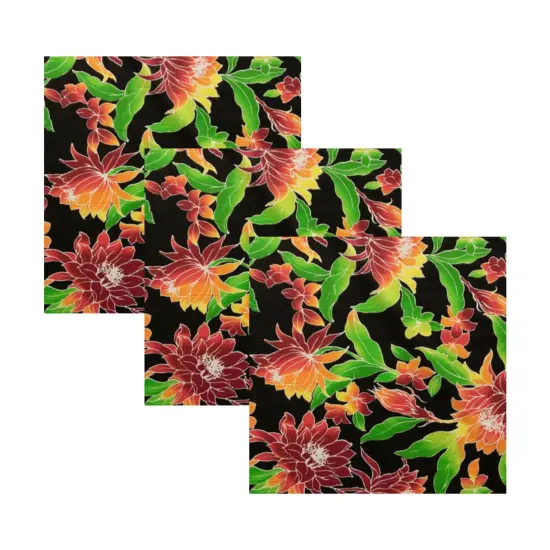 1 Yard Water Lily Floral Poly Cotton Fabric Soft Lightweight for Sewing Crafts 45 inch Width {1}