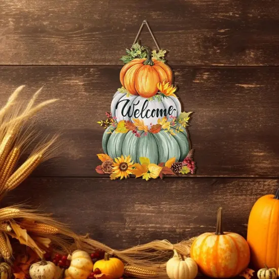 Fall Pumpkin Welcome Sign {4}