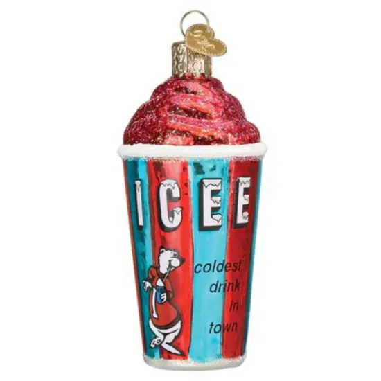 Old World Christmas 4.0 Inch Icee Christmas Tree Ornament , Ornament Frozen Drink Red {1}