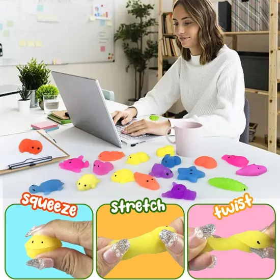 80 PCS Colorful Squishy Animals Toy {4}