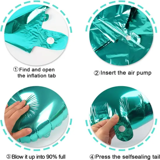 40 Inch Big Teal Blue 9 Balloon Number, Jumbo Giant Happy 9th {4}