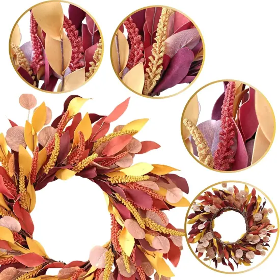 24 Inch Autumn Fall Wreaths {4}