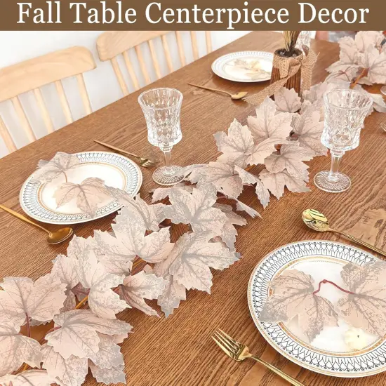 6 FT Fall Garland Maples Leaves {2}