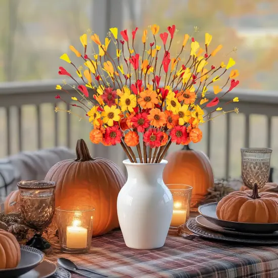 12Pcs Fall Flowers Decorations {5}