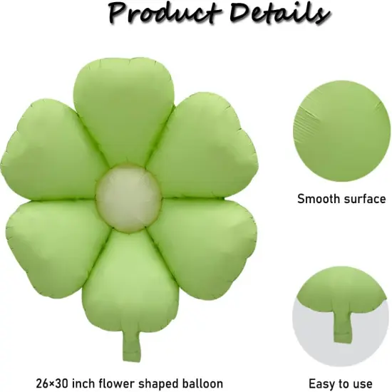 Green Flower Daisy Balloon Kit Shower Themed Party Spring Groovy Hippie Wedding {4}