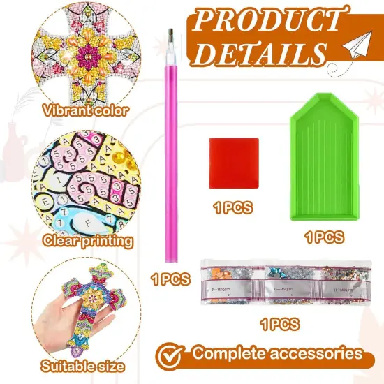 6 Pcs Diamond Painting Kits Bookmarks for Kids Adults {3}