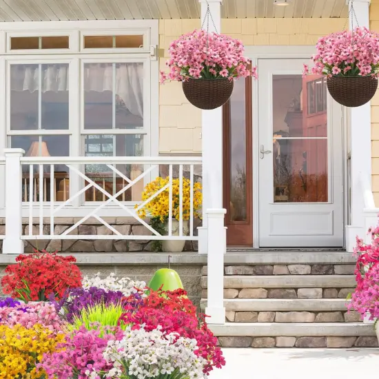 20 Bundles Artificial Flowers Outdoor {6}