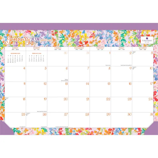 House of Turnowsky OFFICIAL | 2026 17 x 12 Inch Monthly Desk Pad Calendar {1}