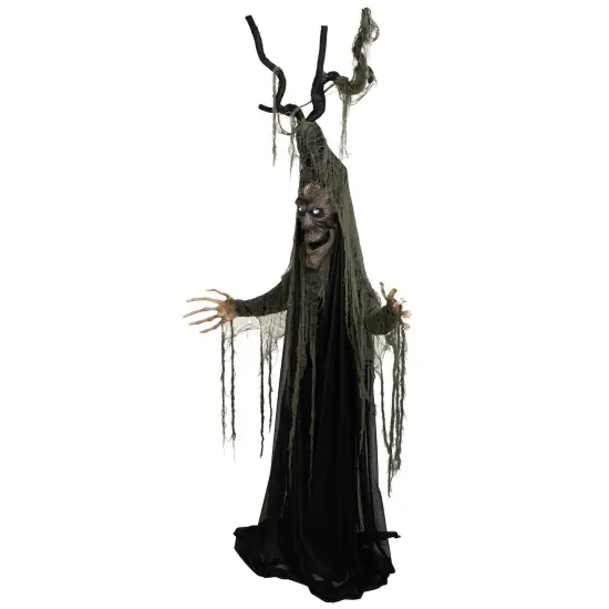 Northlight LED Lighted and Animated Tree Man Halloween Decoration - 7' Black {5}